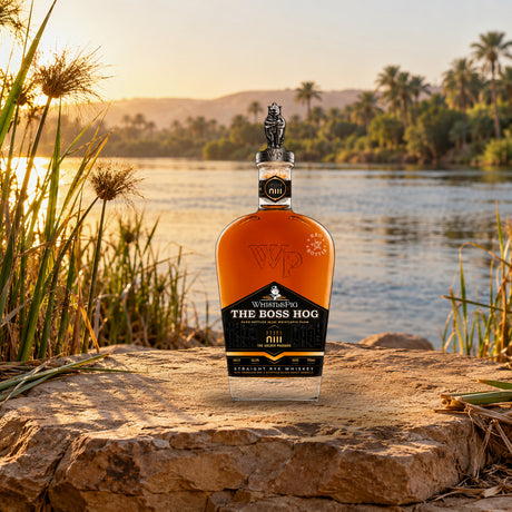 WhistlePig The Boss Hog XIII The Golden Pharaoh Straight Rye Whiskey papyrus riverbank - Liquor Geeks