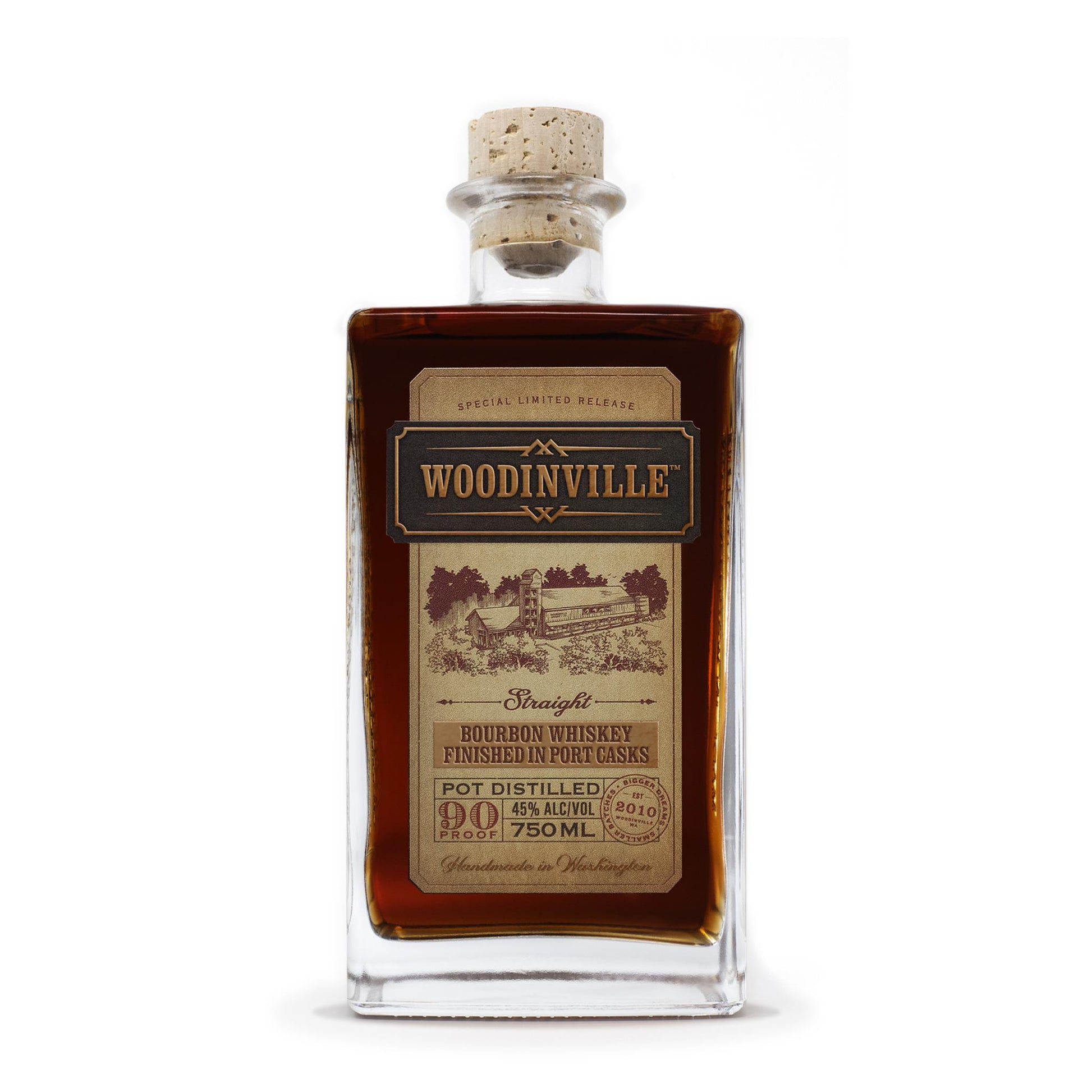 Woodinville Whiskey Co. Straight Bourbon Finished In Port Casks Special Limited Release - Liquor Geeks