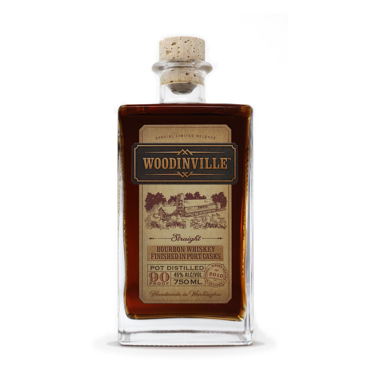 Woodinville Whiskey Co. Straight Bourbon Finished In Port Casks Special Limited Release - Liquor Geeks