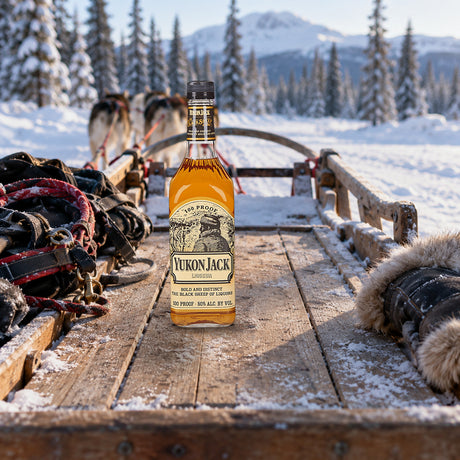 Yukon Jack Original Liqueur dog sled - Liquor Geeks
