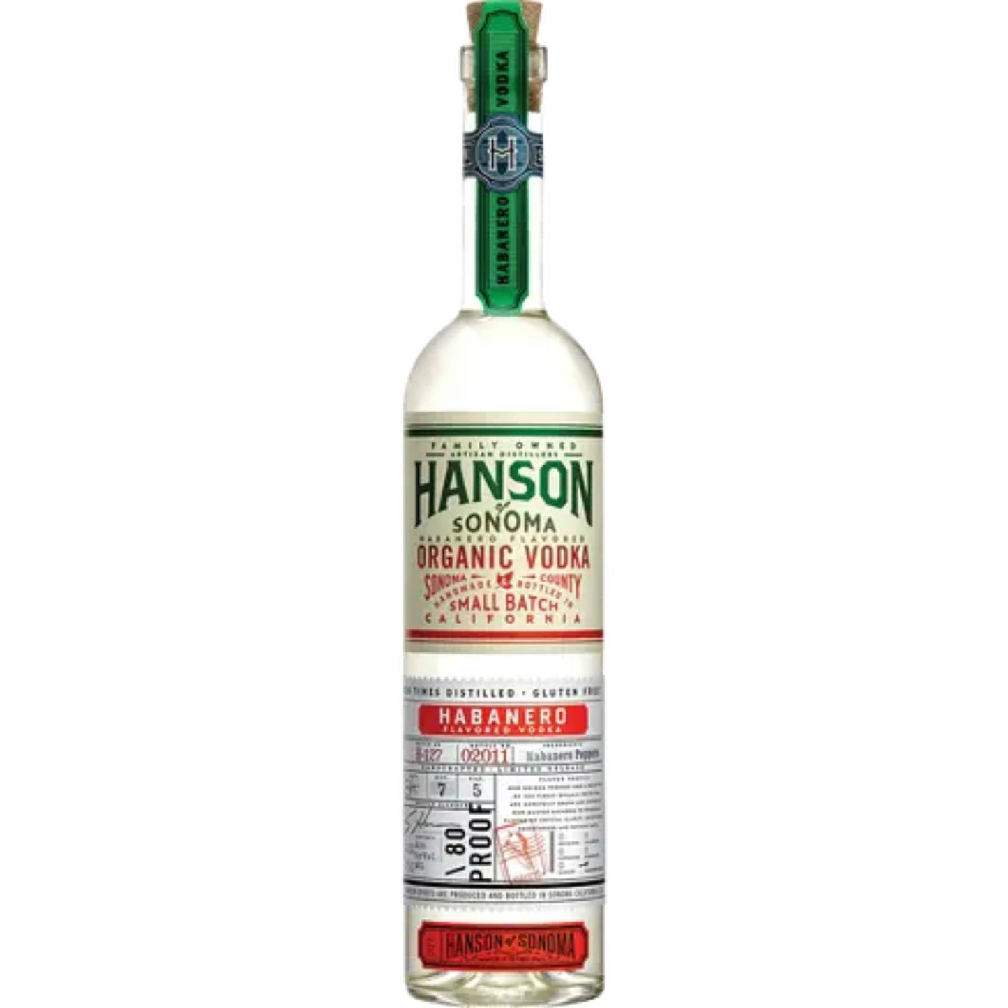 Hanson of Sonoma Habanero Organic Vodka
