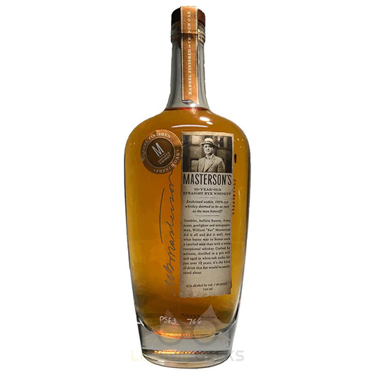 Masterson's Straight Rye Whiskey French Oak Barrel Finished 10 Years Old - Liquor Geeks