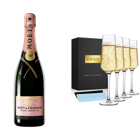 Moet & Chandon Champagne Brut Rose Imperial With Gift - Liquor Geeks