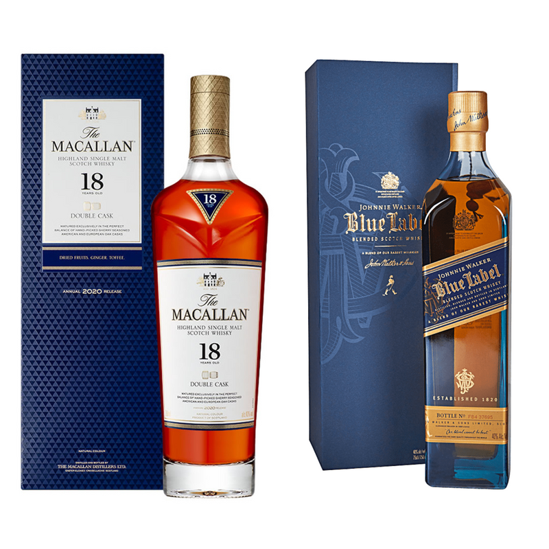 The Macallan 18 & Blue Label Combo | Liquor Geeks